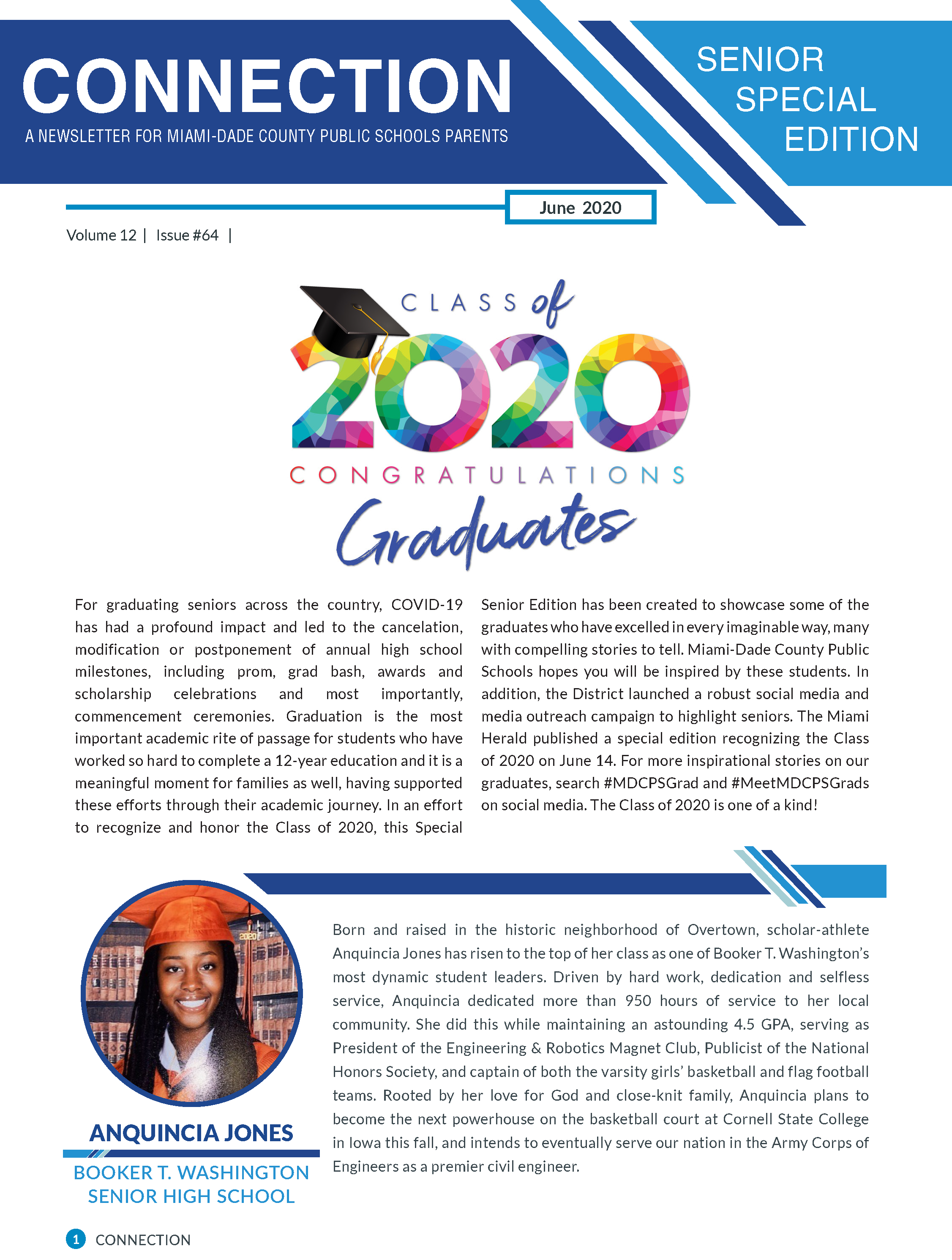page 1 of newsletter
