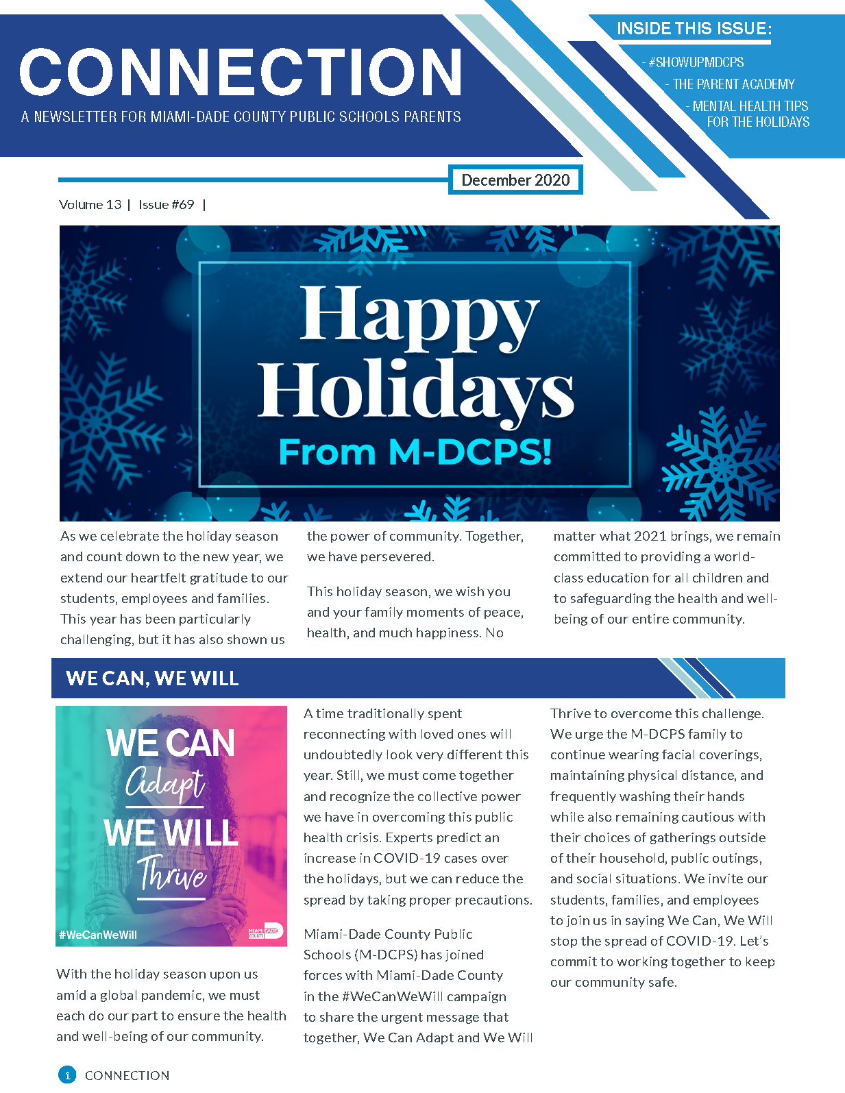 Page 1 of Newsletter